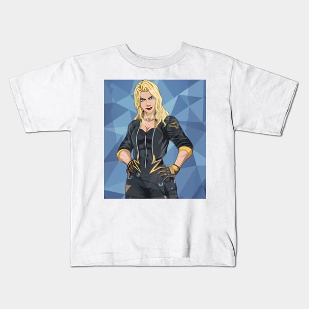 superheros Black Canary Kids T-Shirt by nonagobich